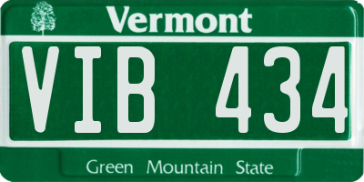 VT license plate VIB434