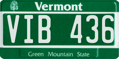 VT license plate VIB436