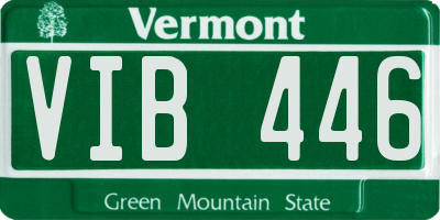 VT license plate VIB446