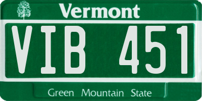 VT license plate VIB451