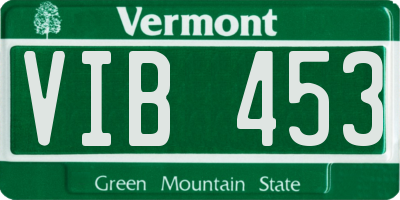 VT license plate VIB453