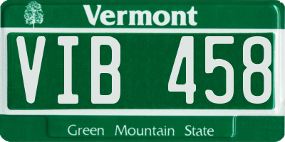 VT license plate VIB458