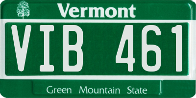 VT license plate VIB461
