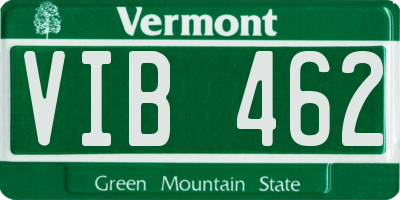 VT license plate VIB462