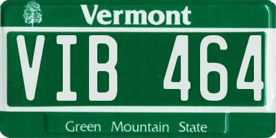 VT license plate VIB464
