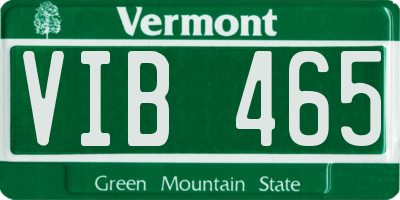 VT license plate VIB465