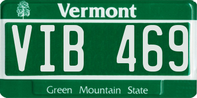 VT license plate VIB469