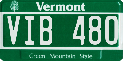 VT license plate VIB480