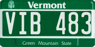 VT license plate VIB483
