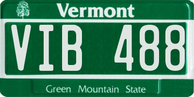 VT license plate VIB488
