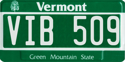 VT license plate VIB509
