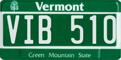 VT license plate VIB510