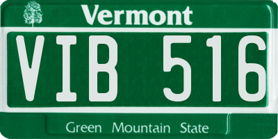 VT license plate VIB516