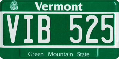 VT license plate VIB525