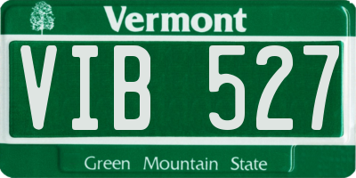 VT license plate VIB527