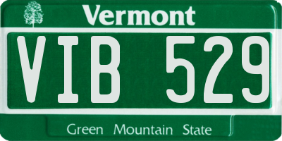 VT license plate VIB529