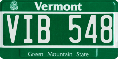 VT license plate VIB548