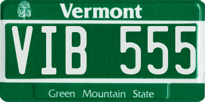 VT license plate VIB555
