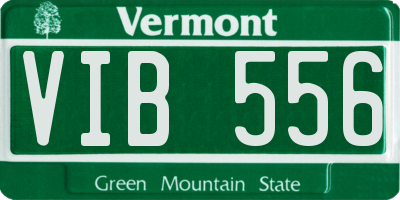 VT license plate VIB556