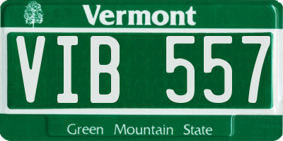 VT license plate VIB557
