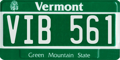 VT license plate VIB561