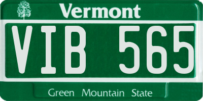 VT license plate VIB565