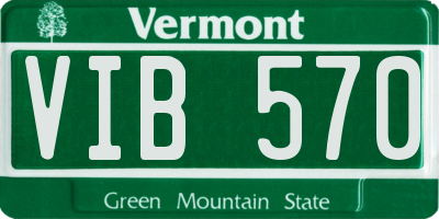 VT license plate VIB570