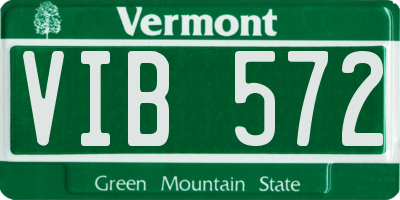 VT license plate VIB572
