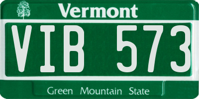VT license plate VIB573
