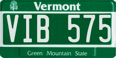 VT license plate VIB575