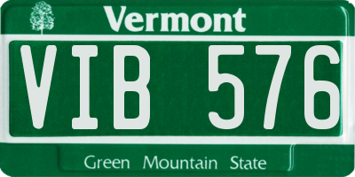 VT license plate VIB576