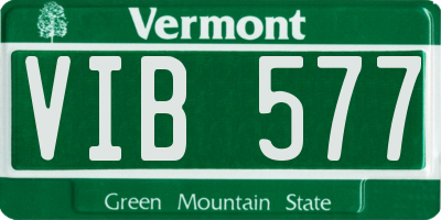 VT license plate VIB577