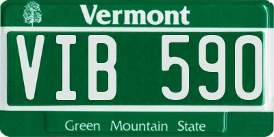 VT license plate VIB590