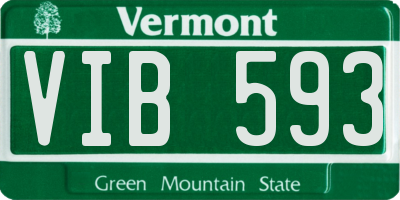 VT license plate VIB593