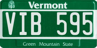 VT license plate VIB595
