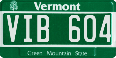 VT license plate VIB604