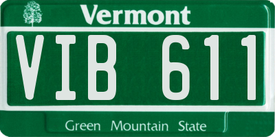 VT license plate VIB611