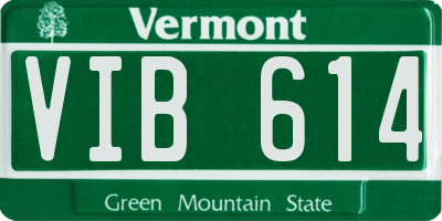 VT license plate VIB614