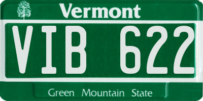 VT license plate VIB622