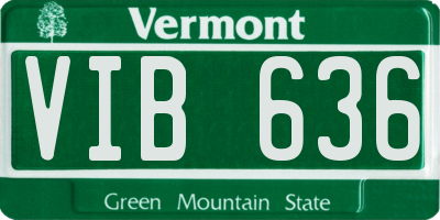 VT license plate VIB636
