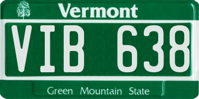 VT license plate VIB638