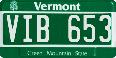 VT license plate VIB653