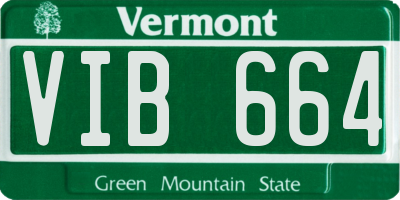 VT license plate VIB664