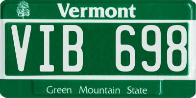 VT license plate VIB698