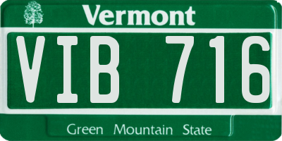 VT license plate VIB716
