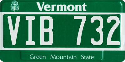 VT license plate VIB732