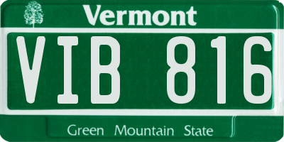 VT license plate VIB816