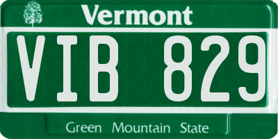 VT license plate VIB829
