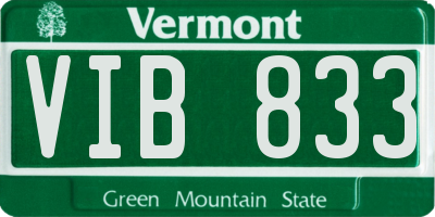 VT license plate VIB833
