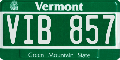 VT license plate VIB857